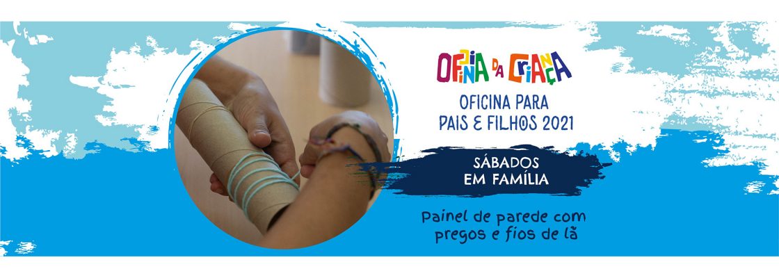 Sábados em Família – Painel de parede com pregos e fios de lã