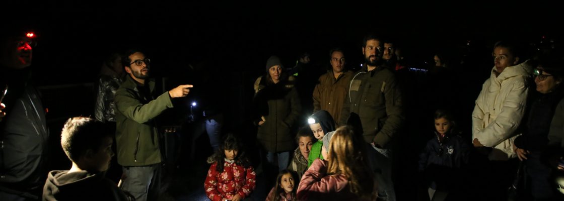 Noite das Criaturas das Trevas na Ecopista do Montado reuniu muitas famílias