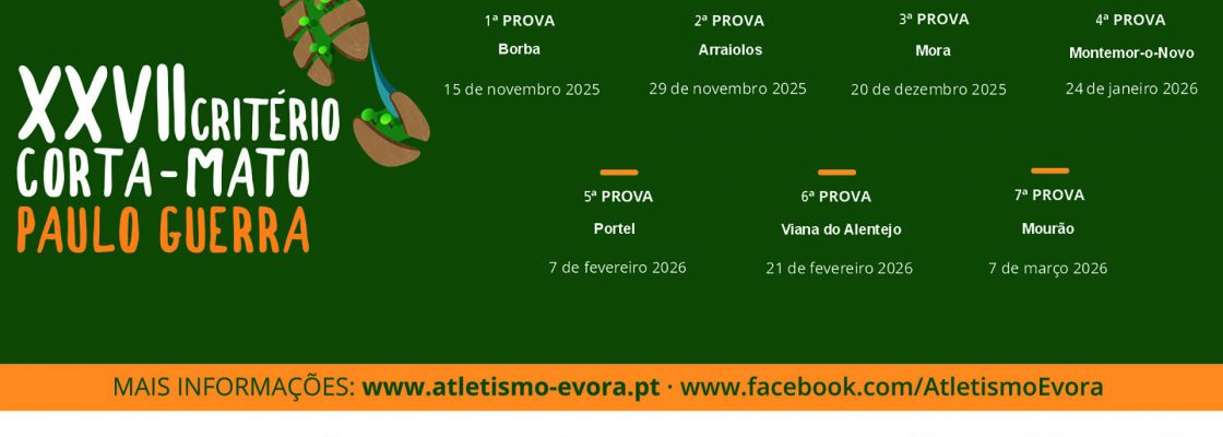 4ª Prova do XXVII Critério Corta-Mato Paulo Guerra em Montemor-o-Novo