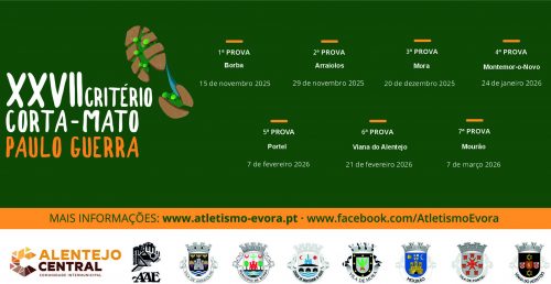 4ª Prova do XXVII Critério Corta-Mato Paulo Guerra em Montemor-o-Novo